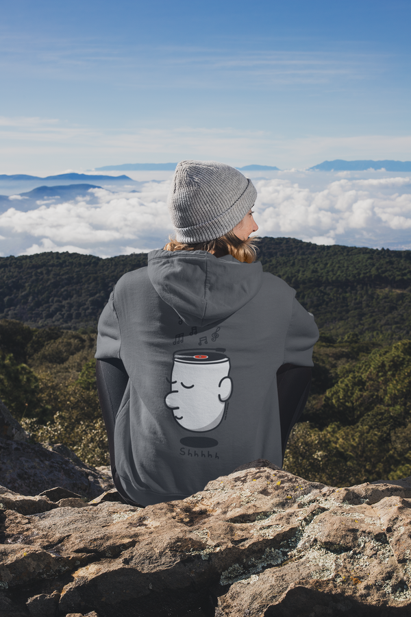 Sudadera capucha unisex algodón. "Shhhh"