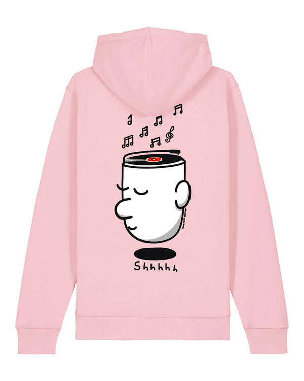 Sudadera capucha unisex algodón. "Shhhh"