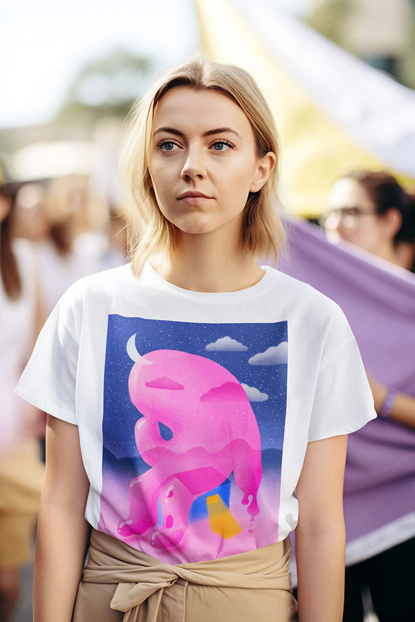Camiseta Unisex algodón orgánico. "Melting"
