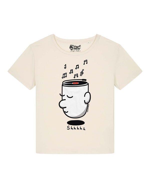 Camiseta mujer algodón orgánico. “Shhhh”