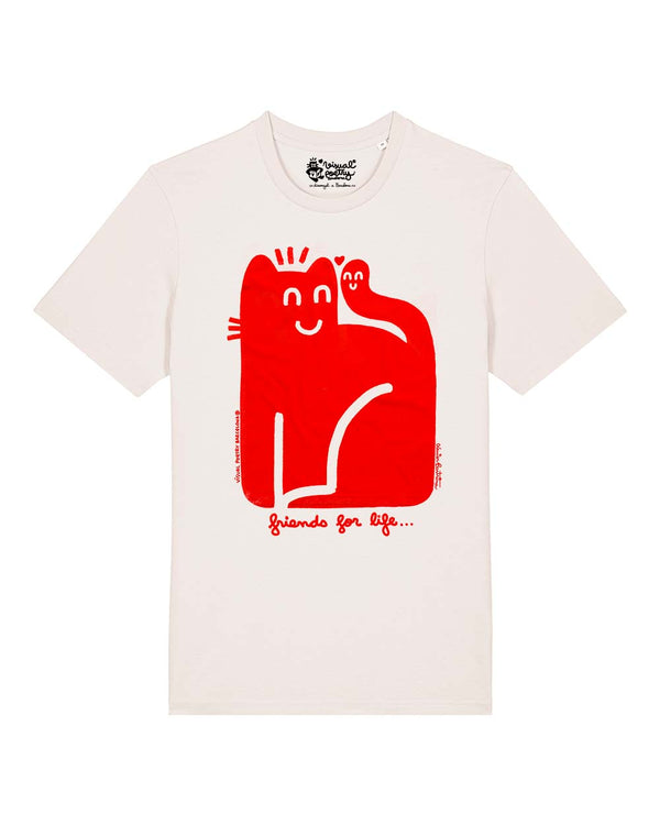 Camiseta Unisex algodón orgánico. "Friends for life"