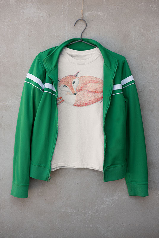 Camiseta mujer algodón orgánico. “Zorro de las nieves”