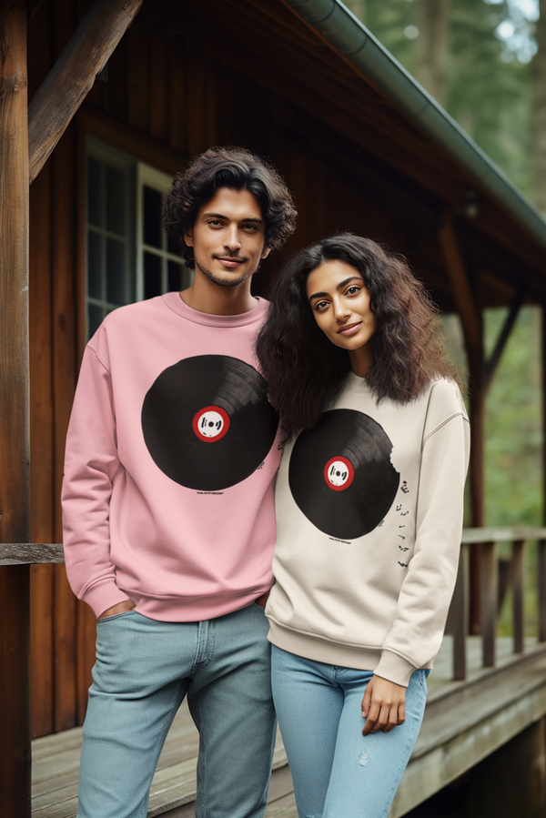Sudadera unisex algodón orgánico. "Vinilo"