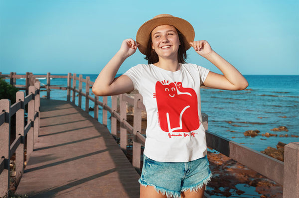 Camiseta mujer algodón orgánico. “Friends for life”