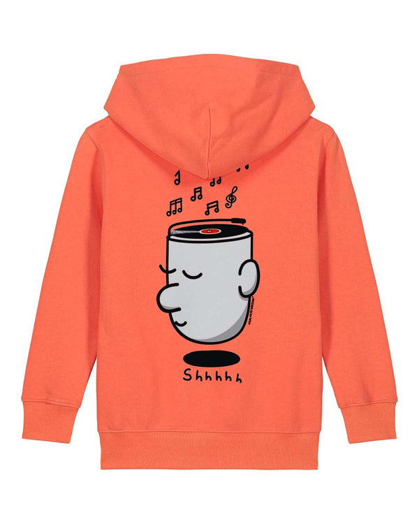 Sudadera capucha  niños algodón orgánico. "Shhhh"