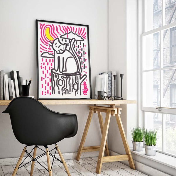 Fine art Print "Rainy cat"