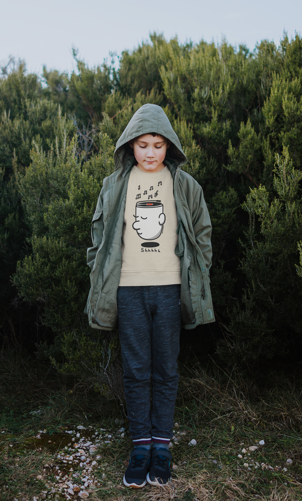 Sudadera niños algodón orgánico. "Shhhh"