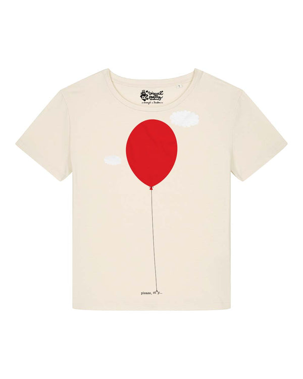 Camiseta mujer algodón orgánico. “Please stay”