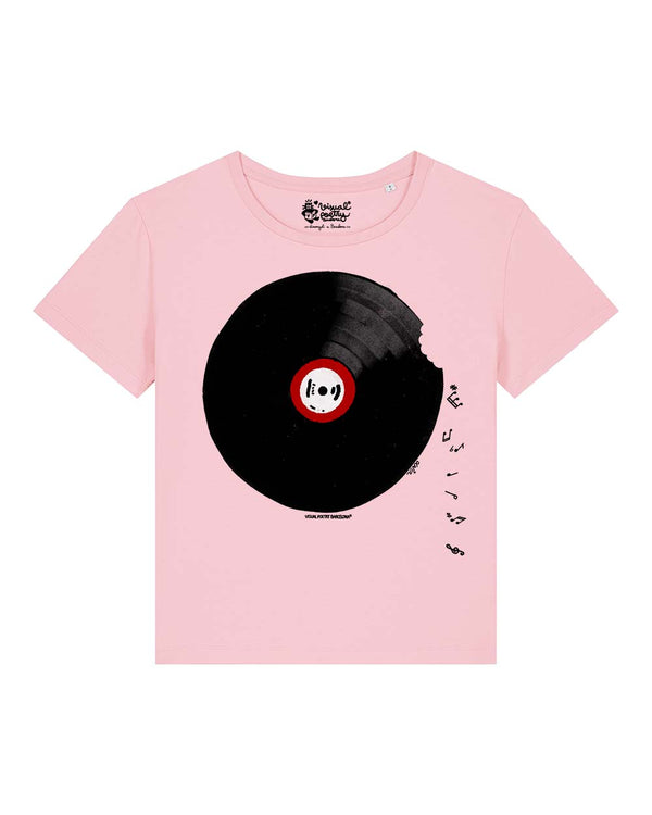 Camiseta mujer algodón orgánico. “Vinilo”