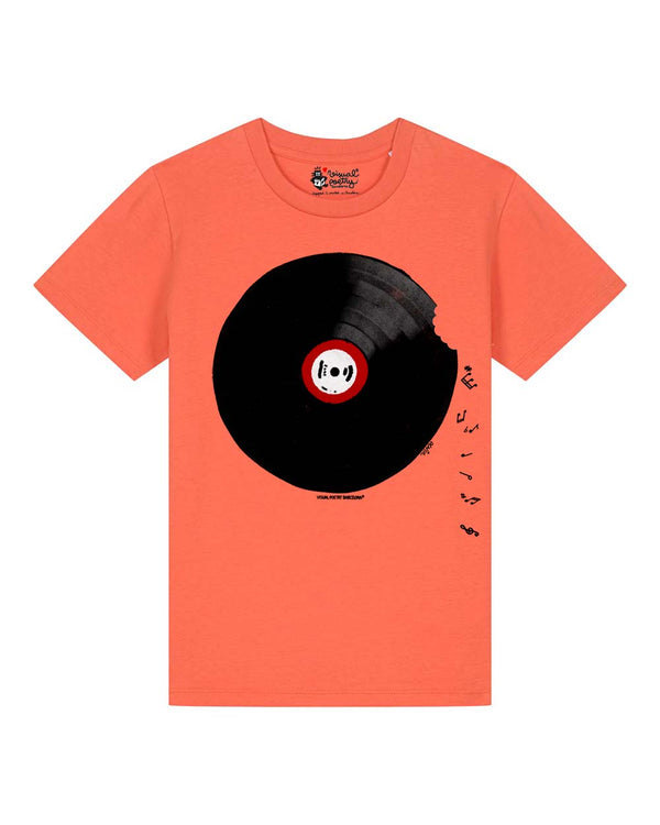 Camiseta niños algodón orgánico. "Vinilo"