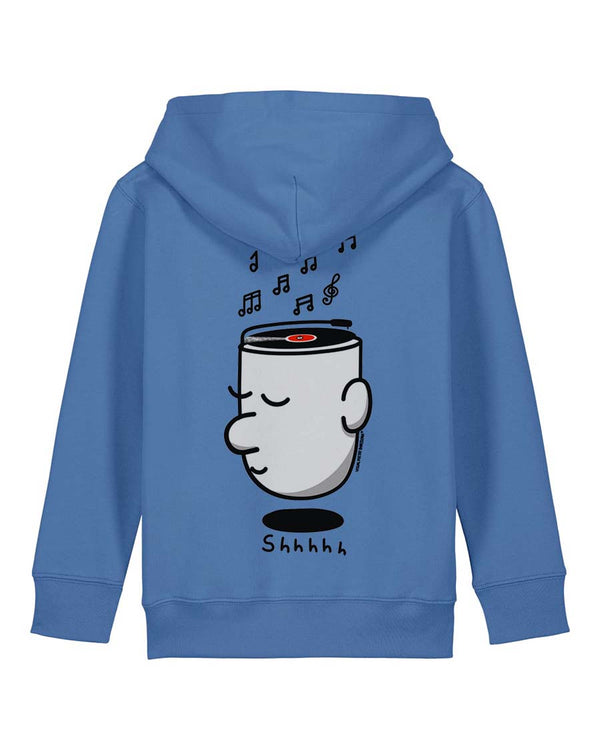 Sudadera capucha  niños algodón orgánico. "Shhhh"