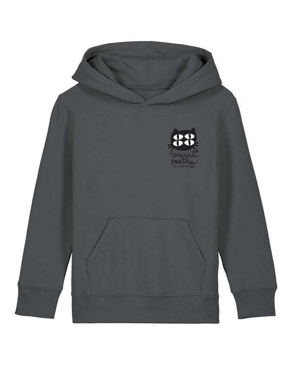 Sudadera capucha  niños algodón orgánico. "Shhhh"