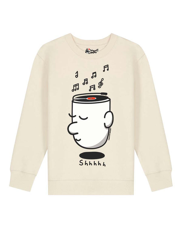 Sudadera niños algodón orgánico. "Shhhh"