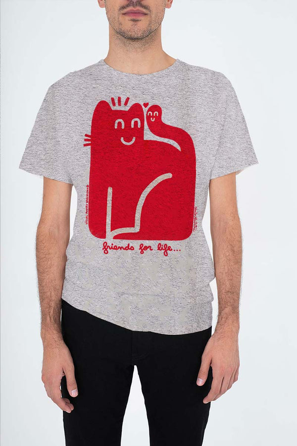 Camiseta hombre. "Friends for life"