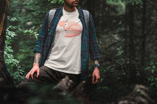 Camiseta Unisex algodón orgánico. "Zorro de las nieves"