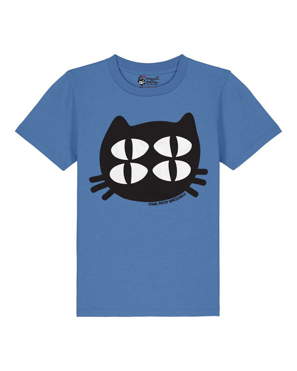 Camiseta niños algodón orgánico. "Gato cuántico"