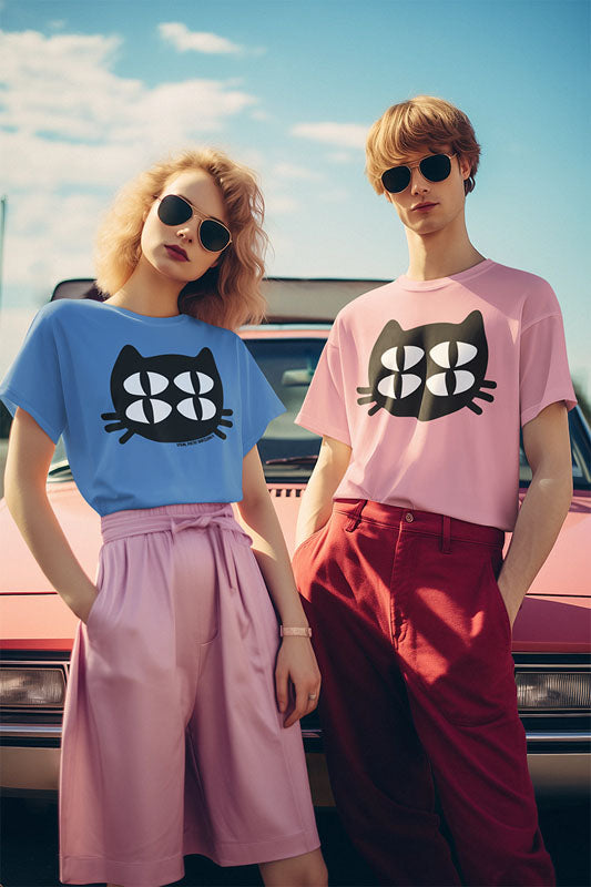 Camiseta Unisex algodón orgánico. "Gato cuántico"