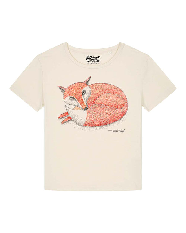 Camiseta mujer algodón orgánico. “Zorro de las nieves”