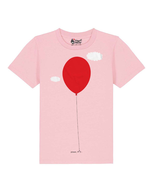 Camiseta niños algodón orgánico. "Please stay"