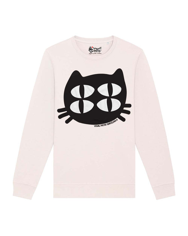 Sudadera unisex algodón orgánico. "Gato cuántico"