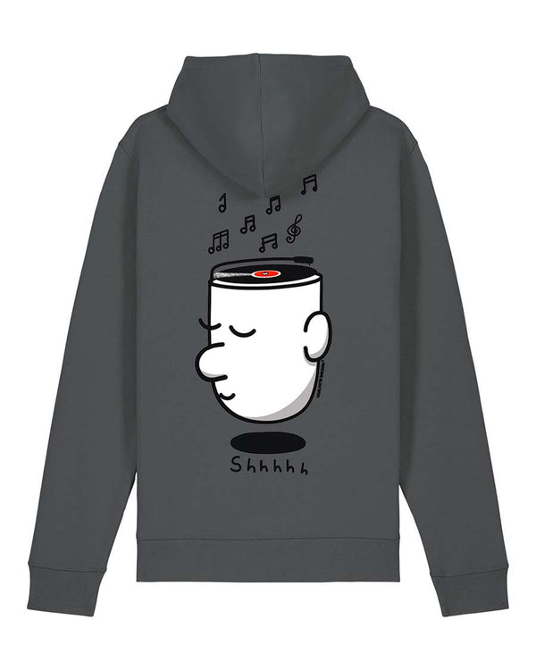 Sudadera capucha unisex algodón. "Shhhh"