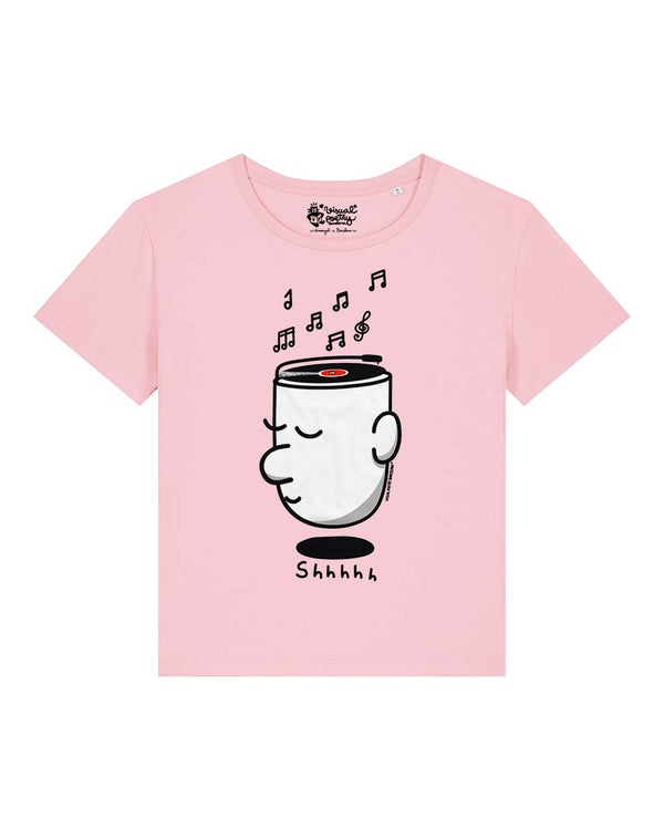 Camiseta mujer algodón orgánico. “Shhhh”