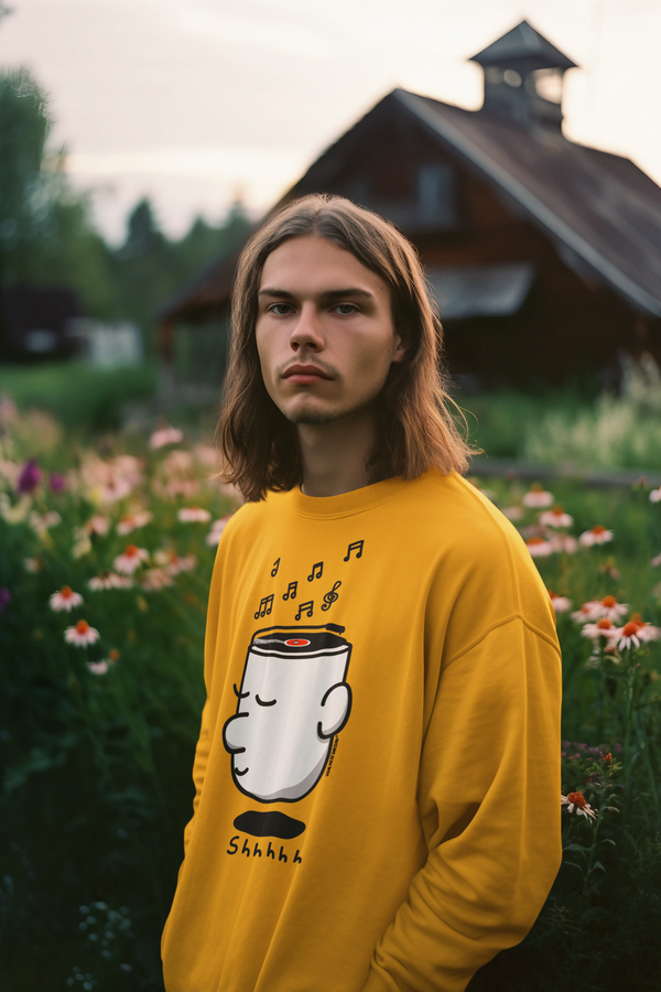 Sudadera unisex algodón orgánico. "Shhhhh"