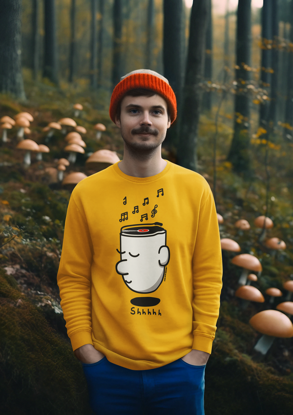 Sudadera unisex algodón orgánico. "Shhhhh"