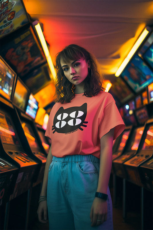 Camiseta Unisex algodón orgánico. "Gato cuántico"