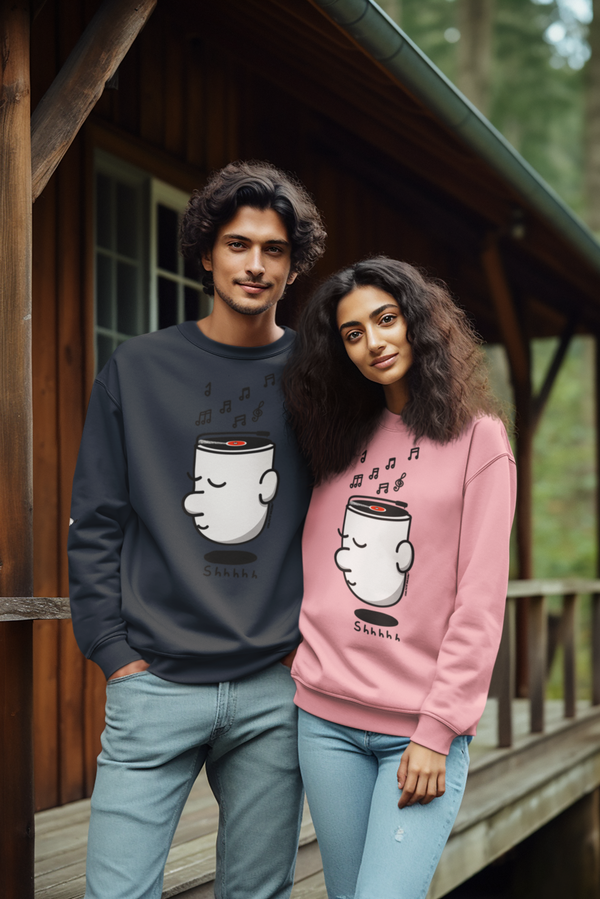 Sudadera unisex algodón orgánico. "Shhhhh"