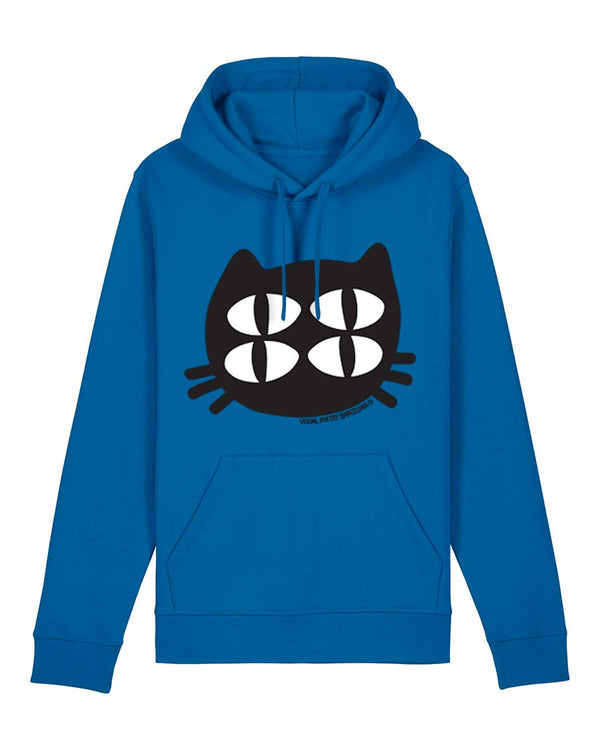 Sudadera capucha unisex algodón. "Gato cuántico"