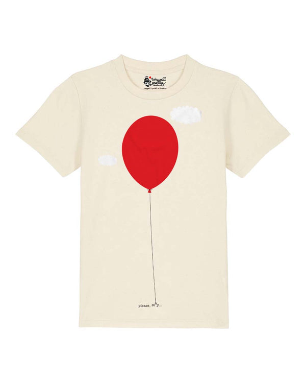 Camiseta niños algodón orgánico. "Please stay"
