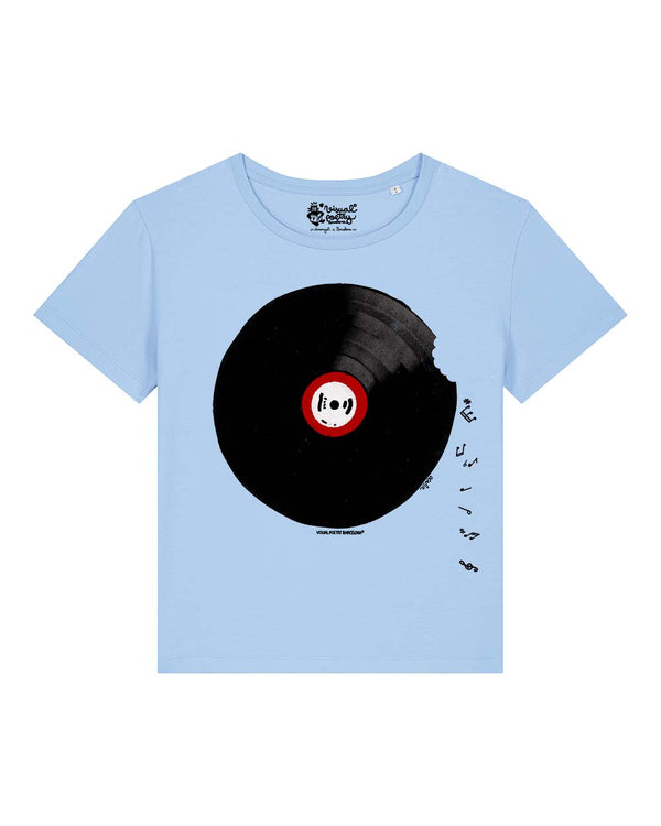 Camiseta mujer algodón orgánico. “Vinilo”