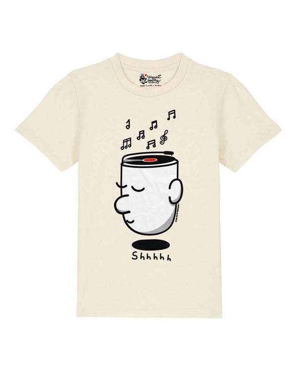 Camiseta niños algodón orgánico. "Shhhh"