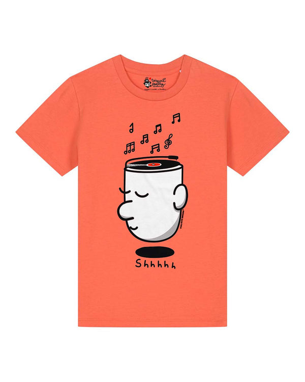 Camiseta niños algodón orgánico. "Shhhh"