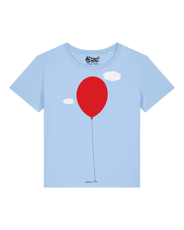 Camiseta mujer algodón orgánico. “Please stay”