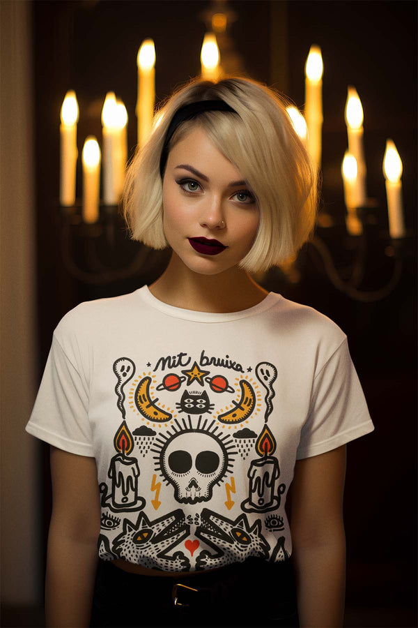 Camiseta Unisex algodón orgánico. "Nit bruixa"