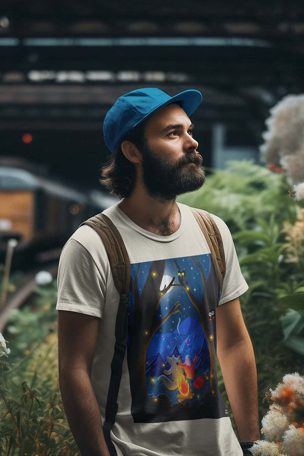 Camiseta Unisex algodón orgánico. "Campfire"