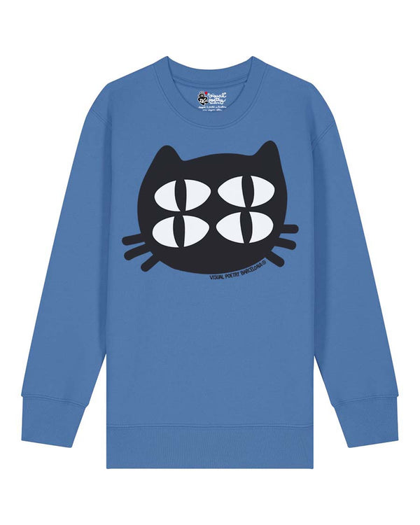 Sudadera niños algodón orgánico. "Gato cuántico"