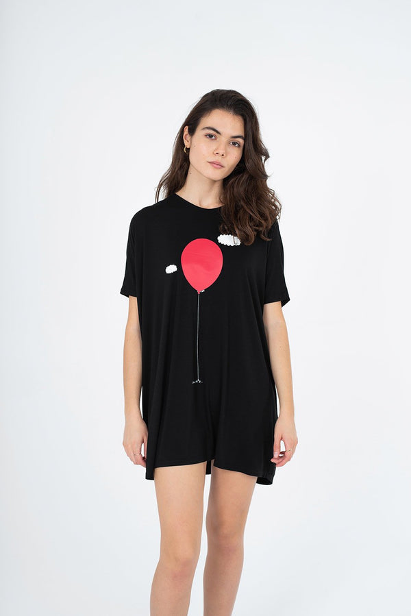Vestido mujer manga corta. "please,stay"