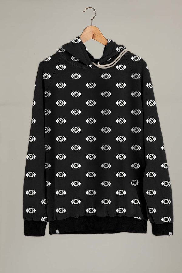 Sudadera capucha unisex. "Eyes in the dark"