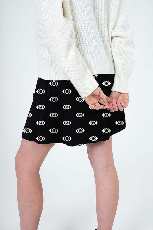 Falda mujer viscosa. “Eyes in the dark”
