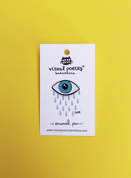 Pin. "Rainy eye" - Visual Poetry Barcelona