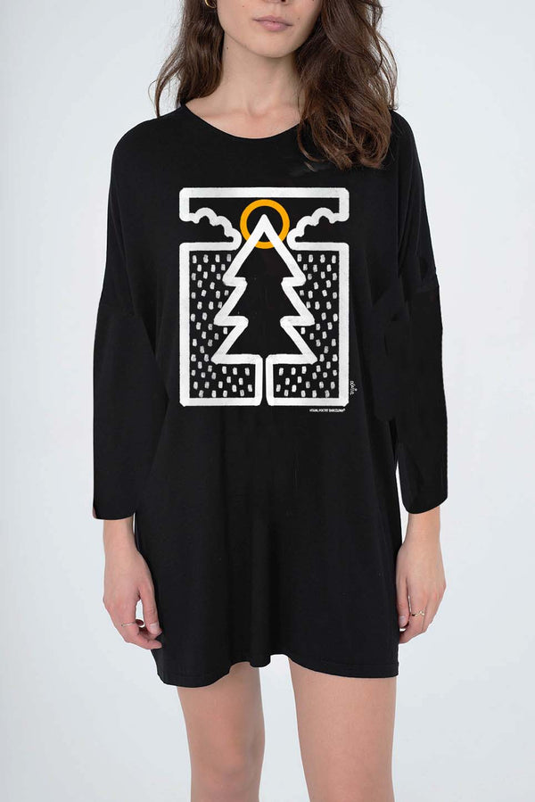 Vestido mujer talla única manga 3/4.”Pirineu”