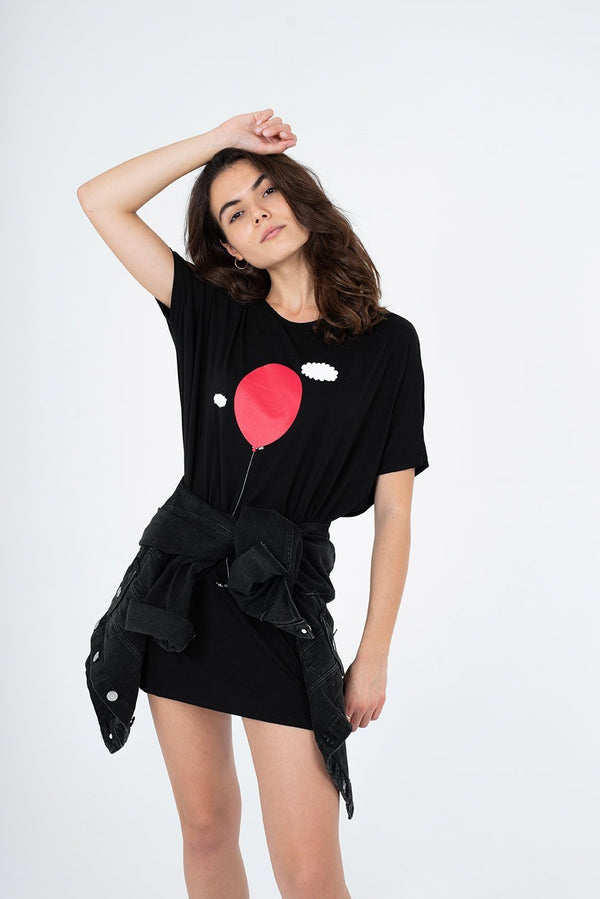 Vestido mujer manga corta. "please,stay" - Visual Poetry Barcelona