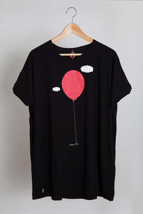 Vestido mujer manga corta. "please,stay" - Visual Poetry Barcelona