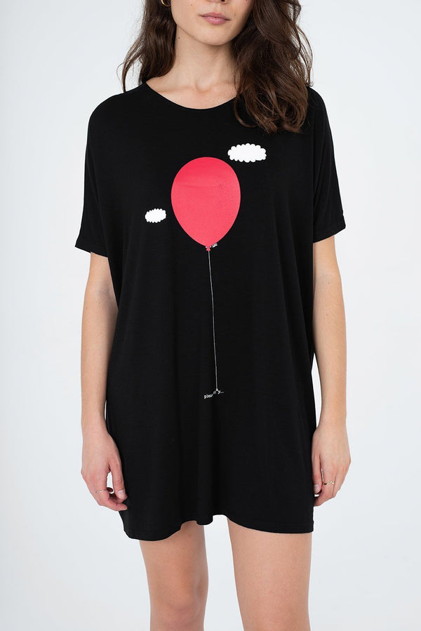 Vestido mujer manga corta. "please,stay" - Visual Poetry Barcelona