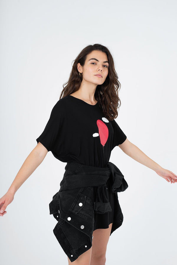 Vestido mujer manga corta. "please,stay" - Visual Poetry Barcelona