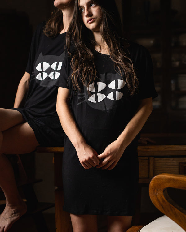 Vestido mujer Slim. "Quantum cat"