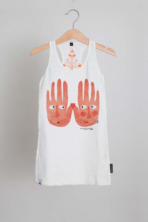 Vestido niña. "hands in love" - Visual Poetry Barcelona